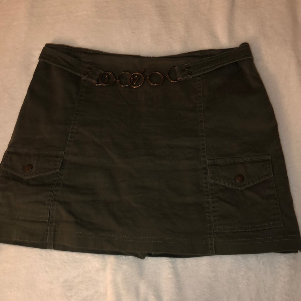 comfortable army green skort